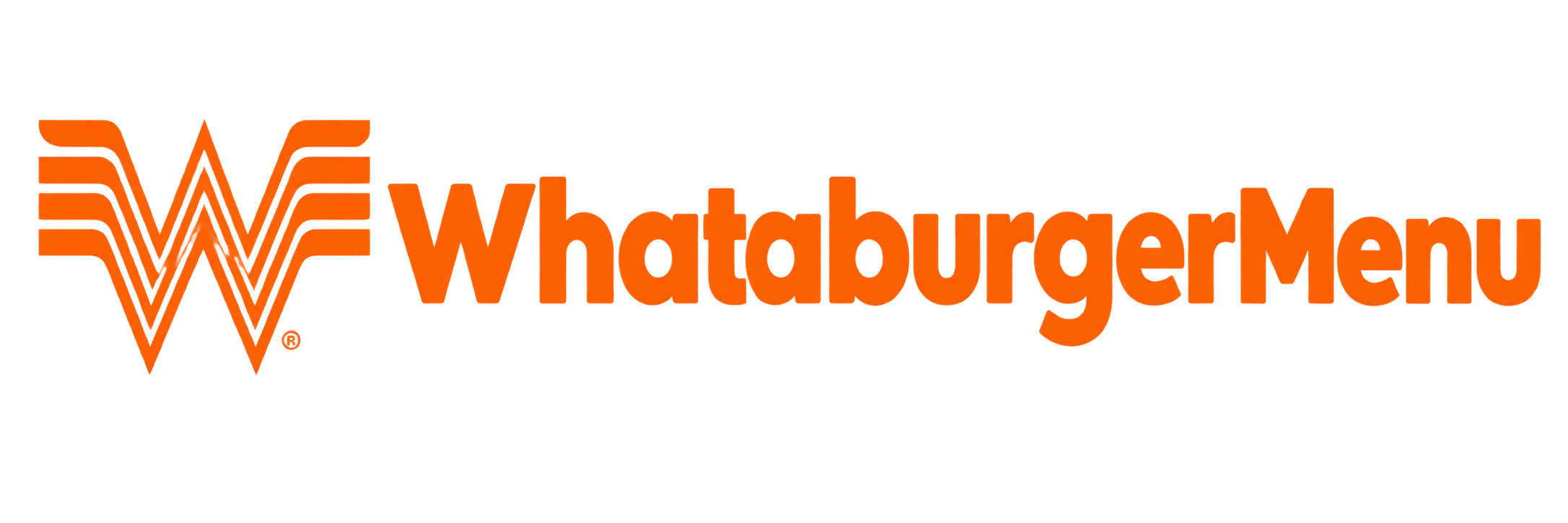 Whataburger Menu logo in orange with the iconic Whataburger W symbol on a transparent background.